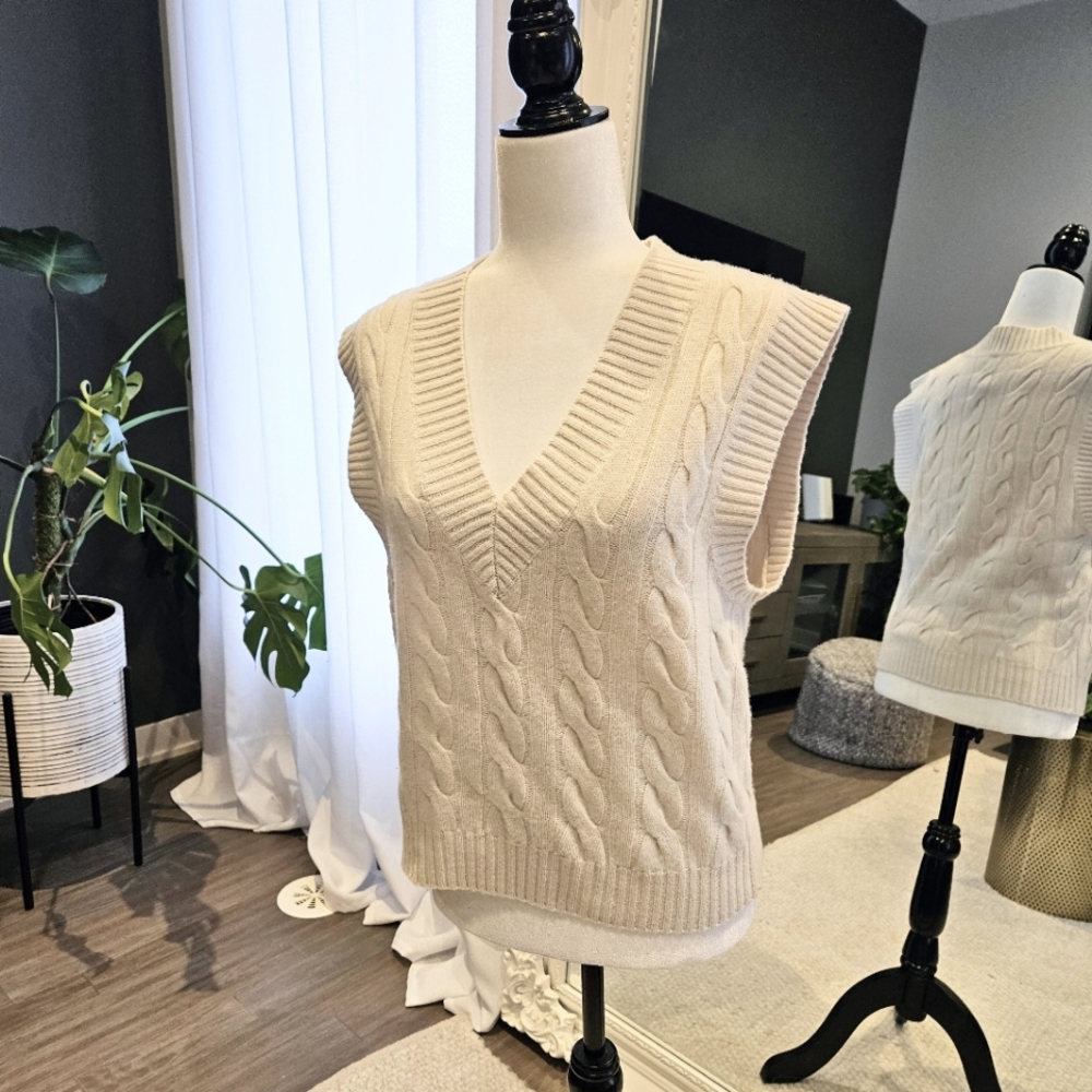 BABATON cable knit vest
